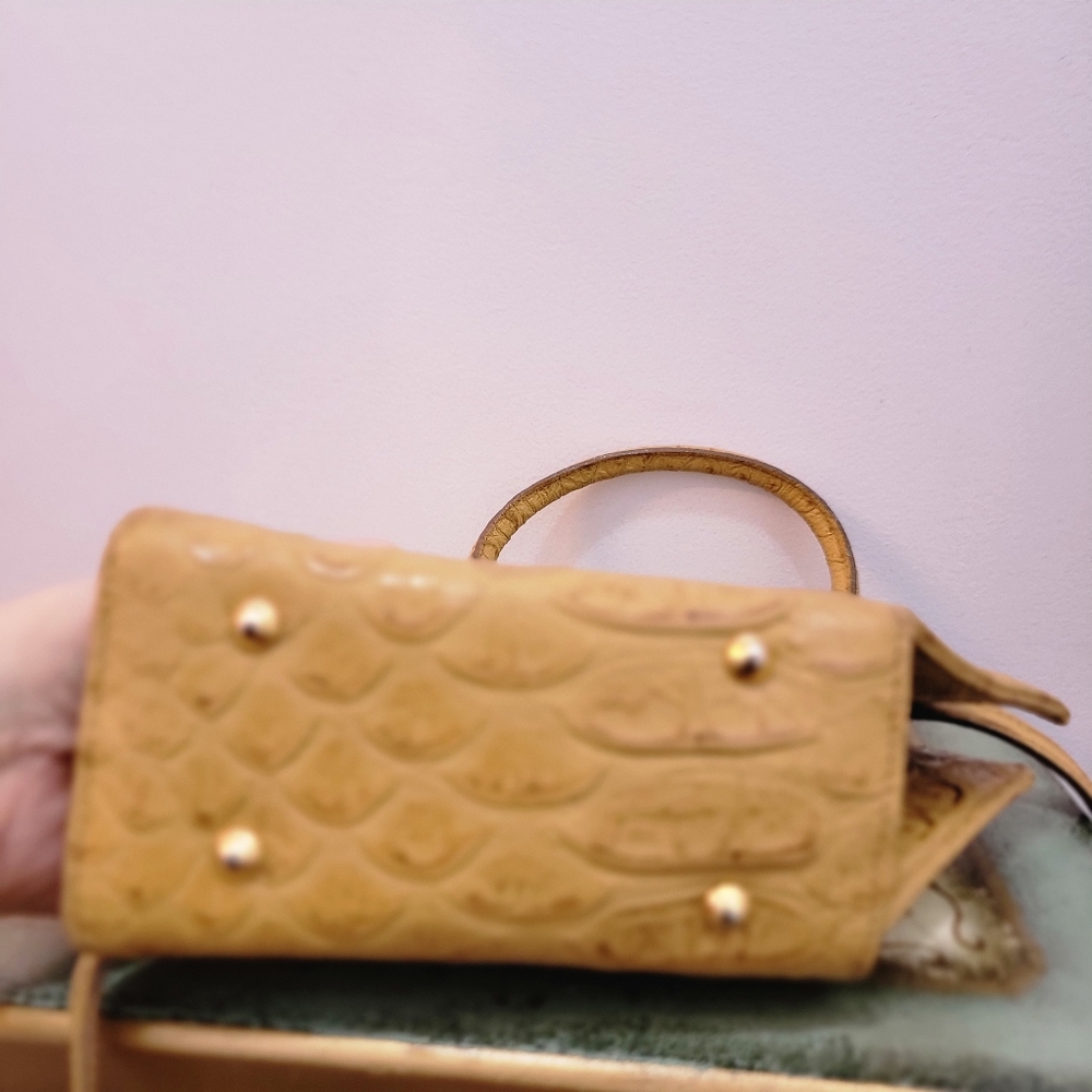 Sergio Cerruti Roma Vintage Avante Garde Mini Tan Leather Handbag - Picture 5 of 14
